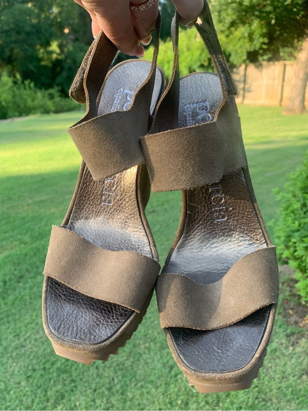 Pedro Garcia Suede Slingback Heeled Sandals - Picture 3 of 5